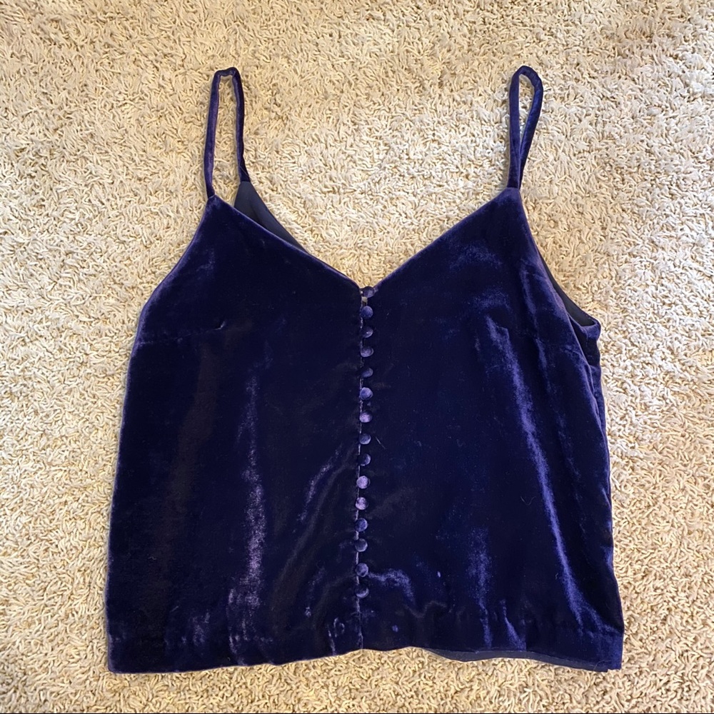 Madewell Velvet Button-Down Cami